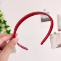 Red acrylic candy color headband anti-slip hair hoop versatile daily fashion hair accessory - Burgundy
