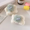 Plush face washing wristbands, fluffy absorbent wrist bands for women and girls daily use. - One Pair / Off White