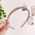 Grey acrylic non-slip headband for daily wear, simple minimalist hair hoop variant. - Light Gray