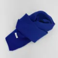 Solid color wool winter scarf, soft and warm classic design for daily wear and couples. - Sapphire Blue