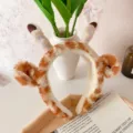 Diadema de felpa de jirafa para mujer, pelo de invierno suave y esponjoso, accesorio de maquillaje. - Diadema de Jirafa