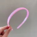 Pink translucent plastic headband with non-slip teeth, cute candy color hair accessory. - Lavender