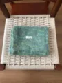Sciarpa in misto lana tweed verde inverno accogliente scialle caldo accessorio lavorato - 160x23cm / Ciano