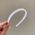 Transparent plastic headband minimalist anti-slip hair hoop for daily face washing and styling - Clear White
