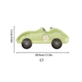 Assiette en papier en forme de voiture de course verte pour fête d'anniversaire. - Forme de Voiture de Course N° 1 / Lot de 10 / Vert