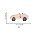 Assiette en carton en forme de voiture de course vintage pour fête d'anniversaire 28.5cm. - Forme de Voiture de Course N° 2 / Lot de 10 / Beige