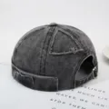 Vintage gewaschene Jeans Docker Cap für Damen und Herren, trendige Patchwork Miki Mütze. - M (56-58cm) / Marineblau
