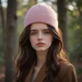 Γυναικείο ροζ πλεκτό σκουφάκι beanie, ζεστό χειμωνιάτικο καπέλο για καθημερινή χρήση. - 52-56CM / 14G απλό καπέλο - Ροζ