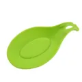 Green silicone spoon rest kitchen utensil holder heat resistant kitchen counter protector - Green
