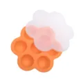 Contenitore per Alimenti per Neonati in Silicone a 7 Fori Vassoio Arancione Con Coperchio - 142g / Arancione