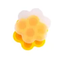 Yellow silicone baby food storage container with translucent lid, multi-compartment ice cube tray - 142g / Yellow