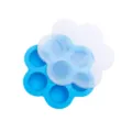 Scatola di congelamento per alimenti per neonati in silicone a 7 fori con coperchio. - 142g / Blu