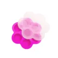 Contenitore per Alimenti per Neonati in Silicone a 7 Fori Stampo Ghiaccio Rosa Fiore Cucina - 142g / Rosso rosa