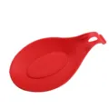 Red silicone spoon rest heat resistant kitchen utensil holder rest for stove top spoons - Red