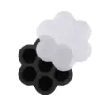 Silicone baby food storage box flower shape ice cube tray freezer container with translucent lid. - 142g / Black