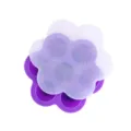 Silicone baby food storage container with lid, flower shape freezer mold for fruit snacks. - 142g / Deep purple