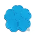 Stampo per ghiaccio in silicone a forma di fiore, flessibile con coperchio chiaro. - Blu / Base blu con coperchio trasparente