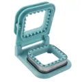 Square sandwich cutter sealer pocket bread mold kitchen baking tool for toast DIY - Nordic Blue
