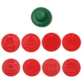 Ensemble de tampons à biscuits magnétiques de Noël avec poignée verte et 8 moules rouges. - Vert + Rouge