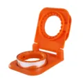 Coupe-sandwich et scelleur en plastique orange, design à charnière pour pain de mie. - Orange Vif