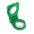 Green bear shaped sandwich cutter and sealer, durable plastic crust cutter for DIY toast making. - Green