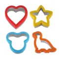 Stainless steel sandwich cutter 4-piece set, cute cartoon shapes for baking biscuits and fruit. - 430 Stainless Steel 4-Piece Set