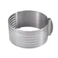 Stainless steel adjustable cake slicer ring, multi-layer baking mold for cutting sponge cakes evenly. - 9-12 Inches