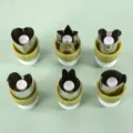 Stainless steel fruit cutter and cookie mold set, kitchen press-type vegetable shaping tools. - Style A: Chick, Bear, Rabbit, Fish, Heart, Star / Pink