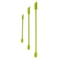 Set mini spatule cuillère double en silicone, racloir de cuisson vert pour pots et flacons. - Vert