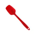Red silicone spatula for baking, cake cream scraping and chocolate mixing, all-in-one design. - S / Red