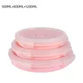 Portable silicone collapsible lunch box set, 3-in-1 stackable food container for travel. - 3-Piece Set 500/800/1200mL / Blue