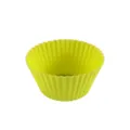 Green silicone baking cup muffin mold round cake baking tool for home kitchen use 1pc - Green