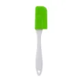 Grüner Silikonspatel mit weißem Griff, ideal zum Backen, Kuchendekorieren und Mischen. - Lose Verpackung / Grün