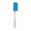 Small silicone spatula for cake cream mixing, blue head with white handle and hanging hole. - Bulk/Loose Packaging / Blue