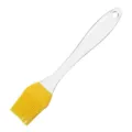 Transparent crystal handle large detachable silicone basting brush for BBQ baking and cooking use - Yellow