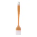 Large integrated silicone basting brush translucent baking oil brush for kitchen cooking tool. - Yellow