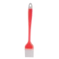 Large integrated silicone basting brush, red handle translucent pastry oil brush for baking BBQ. - Red