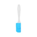 Small silicone spatula with metal handle for baking, blue cake cream butter scraper tool. - Small Blue