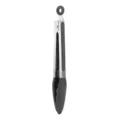 Stainless Steel Food Tong with Silicone Grip 9 Inch Kitchen BBQ Cooking Utensil Tool - Gray