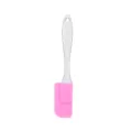 Pink silicone spatula with metal handle for home baking, cake, cream and jam mixing tool. - Small Pink