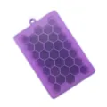 Purple silicone ice tray honeycomb mold 33 grids kitchen tool for DIY making ice cubes easily - Purple