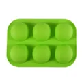 Grüne 6-Loch Silikon Halbkugel Form zum Backen, Mini Schokolade und Gebäck Zubereitung. - Grün