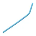 Blue silicone bent straw for kids drinks juice smoothies soft flexible reusable drinking straw - Sky Blue