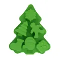 Molde de silicona de árbol de Navidad para repostería, chocolate y galletas DIY. - Elementos Navideños de 5 Cavidades / Verde