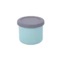 Silicone food storage container round portable meal box with lid mint green grey - 250ML / Blue