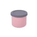 Silicone food storage container with lid round lunch box pink kitchen snack container storage - 250ML / Pink