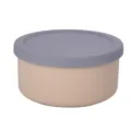 Silicone Round Food Storage Container With Lid Microwave Safe Bento Box For Kitchen - 700ml / Tan