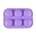 6-Hohlraum Halbkugel Silikon Backform Lila Schokolade Mousse Kuchen DIY Gebäck Werkzeug - Lila