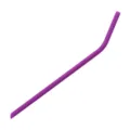 Purple silicone straw flexible bent drinking straw for kids reusable soft straw daily use 1pc - Purple