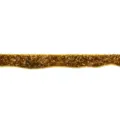 Close-up detail of shiny gold glitter velvet ribbon trim, perfect for DIY crafts and hair bows. - Gold